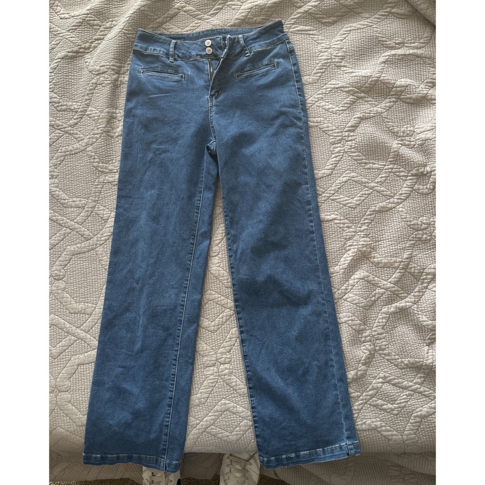 Sidefeel‎ Jeans Womens Size 6 Blue Denim High Rise Straight Leg Casual 26x29